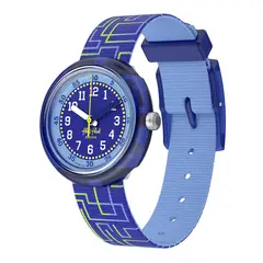 FLIK FLAK - Reloj Niño Crazy Maze. Reloj Plastico Azul ZFPNP182