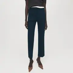 MANGO - Pantalón Crop Mujer Tiro medio