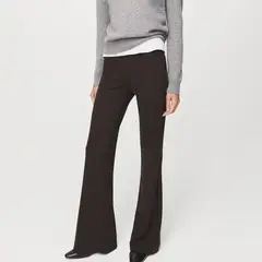 MANGO - Pantalón Flare Mujer Tiro medio
