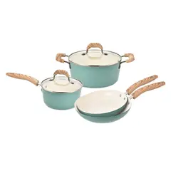 HAMILTON BEACH - Juego de ollas antiadherente Hamilton Beach: Sage Aluminio 5 piezas