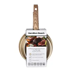 HAMILTON BEACH - Set de sartenes Antiadherente Aluminio Sartén 20 cm, Sartén de 24 cm, Sartén de 26 cm