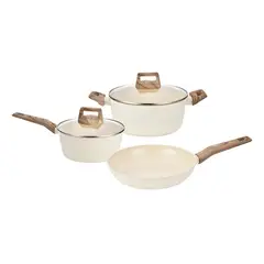 HAMILTON BEACH - Juego de ollas antiadherente Hamilton Beach: Camel Aluminio 5 piezas