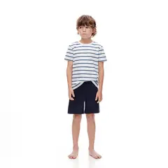 GEF - Pijama Cintura elásticada para Niño 2 piezas Manga corta de Algodón