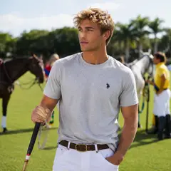 US POLO - Camiseta Hombre de Algodón