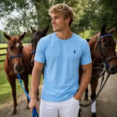 US POLO - Camiseta Hombre de Algodón