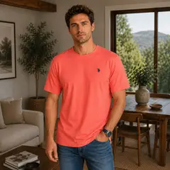 US POLO - Camiseta Hombre de Algodón
