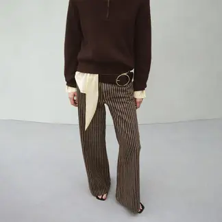 MANGO - Jean Wide leg Mujer Tiro medio