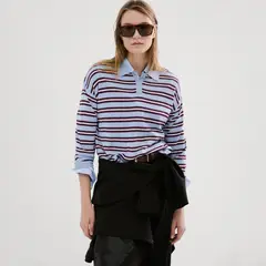 MANGO - Saco Mujer de Rayas