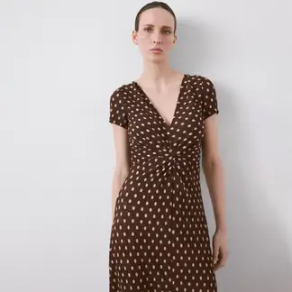 MANGO - Vestido Mujer Medio con Estampado