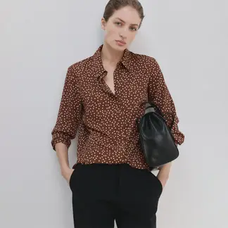 MANGO - Camisa Mujer Animal print Manga larga