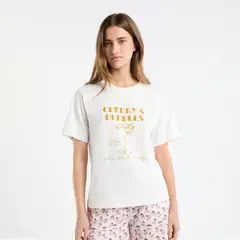 ETAM - Camisa de dormir Para Mujer Manga corta con Estampado de Algodón