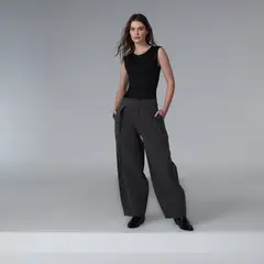 BASEMENT - Pantalón Balloon Mujer Tiro medio