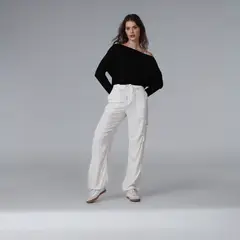 BASEMENT - Pantalón Cargo Mujer Tiro medio