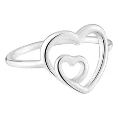 TOUS - Sortija Plata 1ª Ley Corazón 12 mm, Flechazo