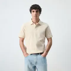 MANGO - Camiseta polo Hombre Manga corta de Algodón