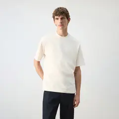 MANGO - Camiseta Hombre Manga corta de Algodón