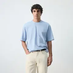 MANGO - Camiseta Hombre Manga corta de Algodón