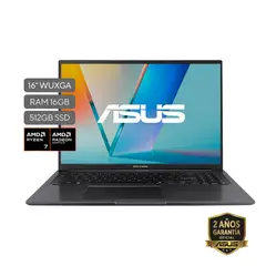 ASUS - Portátil Vivobook 16 |AMD Ryzen 7 | DDR5 16GB| 512 GB SSD de almacenamiento | Windows 11 Home|15.6 Pulgadas |M1605NAQ-MB092W | Computador portátil