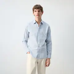 MANGO - Camisa de Cuadros Hombre Manga larga