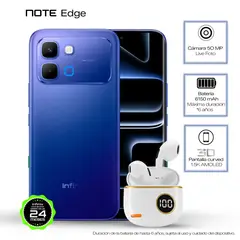 INFINIX - Celular | Note Edge | 5G | 256 GB | 8GB RAM | Incluye audifonos inalámbricos