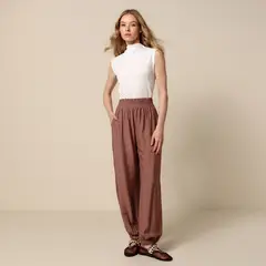 UNIVERSITY CLUB - Pantalón Oversize Mujer Tiro medio