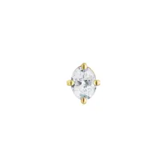 TOUS - Arete individual de oro 14 kt y diamante creado en laboratorio de 0.15 ct.