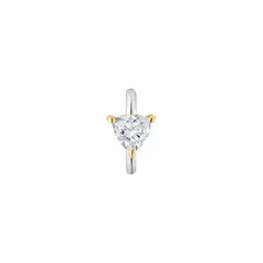 TOUS - Arete individual aro de oro 14 kt y diamante creado en laboratorio de 0.14 ct.
