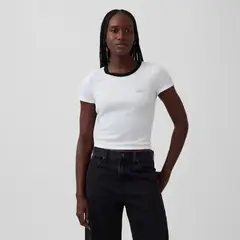 GAP - Camiseta Mujer con Logo Manga corta de Algodón