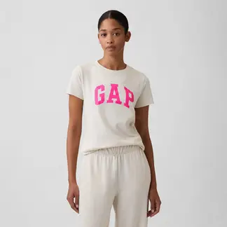 GAP - Camiseta Mujer con Logo Manga corta de Algodón