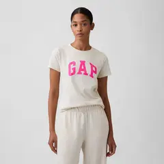 GAP - Camiseta Mujer con Logo Manga corta de Algodón
