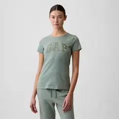 GAP - Camiseta Mujer con Logo Manga corta de Algodón