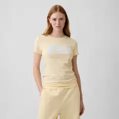 GAP - Camiseta Mujer con Logo Manga corta de Algodón