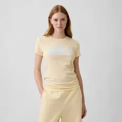 GAP - Camiseta Mujer con Logo Manga corta de Algodón
