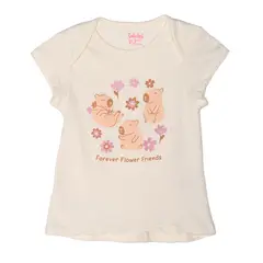 YAMP - Camiseta para Bebé niña con Estampado de Algodón