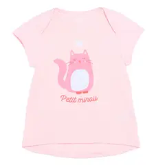 YAMP - Camiseta para Bebé niña con Estampado de Algodón