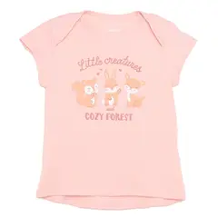 YAMP - Camiseta para Bebé niña con Estampado de Algodón