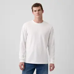 GAP - Camiseta Hombre Manga Larga Logo