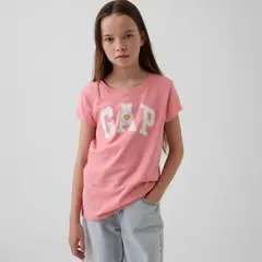 GAP - Camiseta para Niña con Logo Manga corta de Algodón