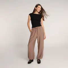 SYBILLA - Pantalón Recto Mujer Denim de Rayon