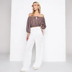 SYBILLA - Pantalón Recto Mujer de Rayas