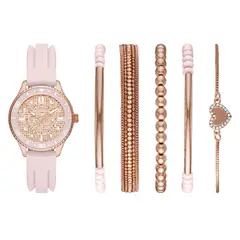 SKECHERS - Reloj Mujer Gift Sets. Reloj Silicona Rosado