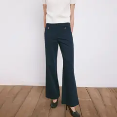 MANGO - Pantalón Recto Mujer Tiro medio