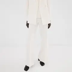 MANGO - Pantalón Recto Mujer Tiro medio