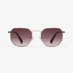 HAWKERS - Gafas de Sol Cuadradas Unisex Sixgon Silver Smoke Brown