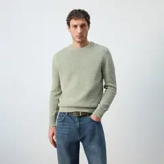 MANGO - Buzo para Hombre Tejido de Algodón