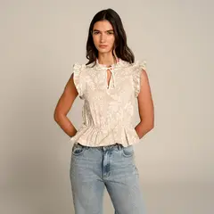 UNIVERSITY CLUB - Blusa Mujer Manga corta de Algodón