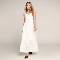UNIVERSITY CLUB - Vestido Mujer Largo de Algodón