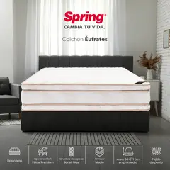 COLCHONES SPRING - Colchón Queen Medio Resortes COLCHON-NATU EUFRATES-160X190 cm Spring