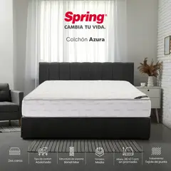 COLCHONES SPRING - Colchón Spring Doble Firmeza Media Ortopédico Resortado Azura 140 x 190 cm