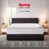 COLCHONES SPRING - Colchón Queen Medio Resortes COLCHON-ORIG -AZURA-160X190 cm Spring